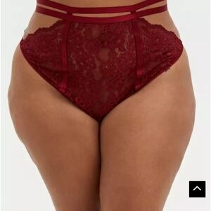 Torrid Burgundy Lace Strappy Panty